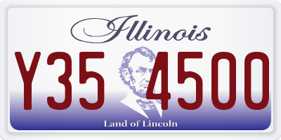 IL license plate Y354500