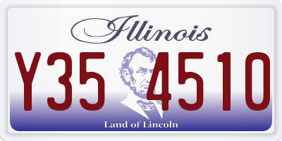 IL license plate Y354510