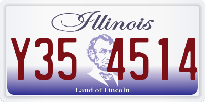 IL license plate Y354514