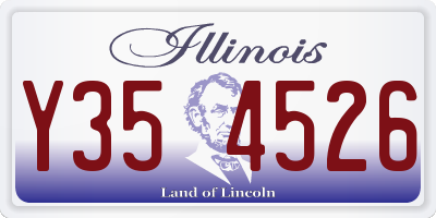 IL license plate Y354526