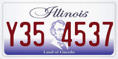 IL license plate Y354537