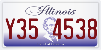 IL license plate Y354538