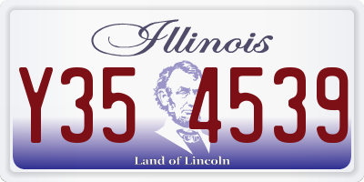 IL license plate Y354539