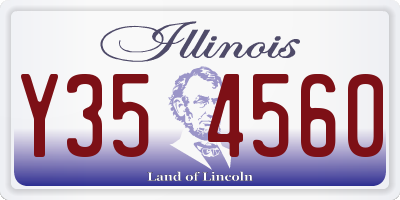 IL license plate Y354560