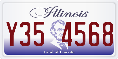 IL license plate Y354568