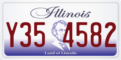 IL license plate Y354582