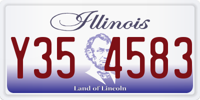 IL license plate Y354583