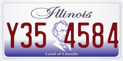 IL license plate Y354584