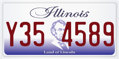 IL license plate Y354589