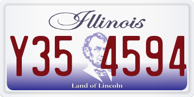 IL license plate Y354594