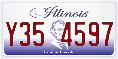 IL license plate Y354597