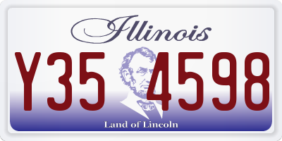 IL license plate Y354598