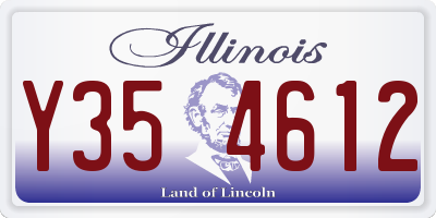 IL license plate Y354612