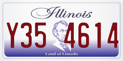 IL license plate Y354614