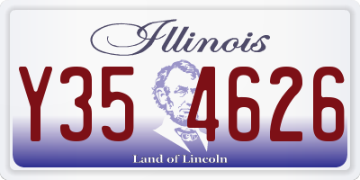 IL license plate Y354626
