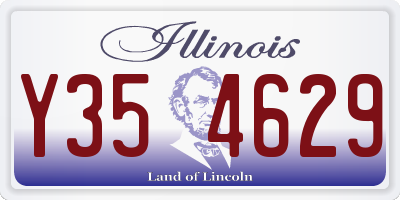 IL license plate Y354629