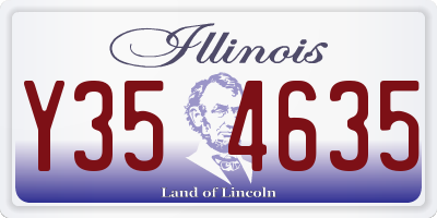IL license plate Y354635