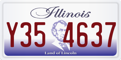 IL license plate Y354637