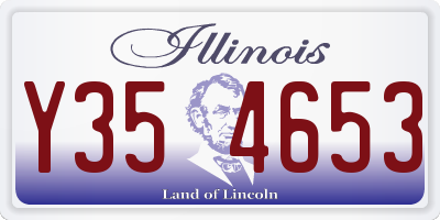 IL license plate Y354653