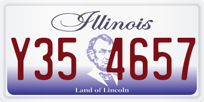 IL license plate Y354657