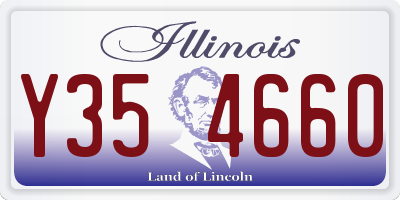 IL license plate Y354660
