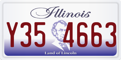 IL license plate Y354663