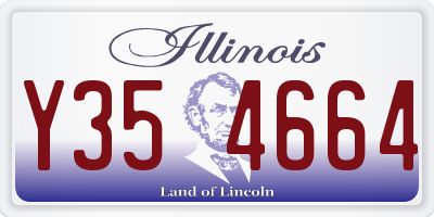 IL license plate Y354664