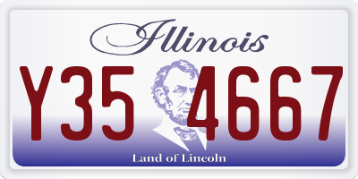 IL license plate Y354667