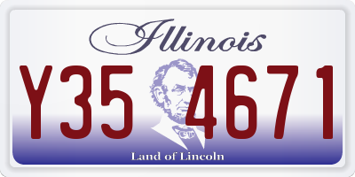 IL license plate Y354671