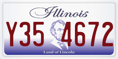 IL license plate Y354672