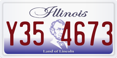 IL license plate Y354673