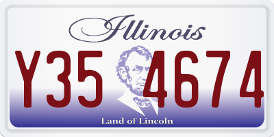 IL license plate Y354674