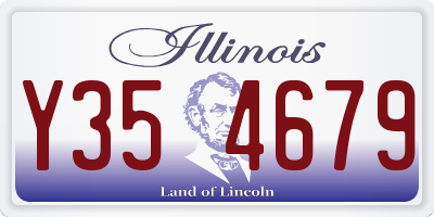 IL license plate Y354679