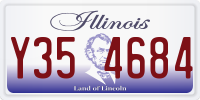 IL license plate Y354684