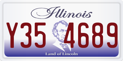 IL license plate Y354689