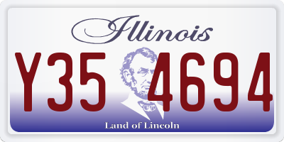IL license plate Y354694