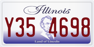 IL license plate Y354698