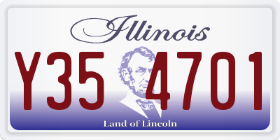 IL license plate Y354701