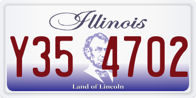 IL license plate Y354702