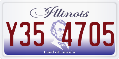 IL license plate Y354705