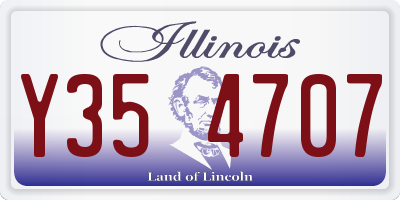 IL license plate Y354707