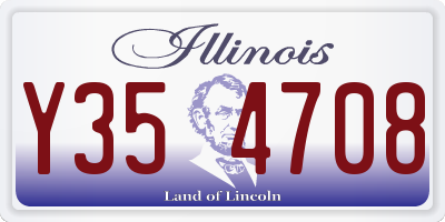 IL license plate Y354708