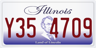 IL license plate Y354709