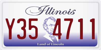 IL license plate Y354711