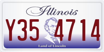 IL license plate Y354714