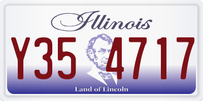 IL license plate Y354717