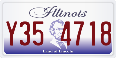 IL license plate Y354718