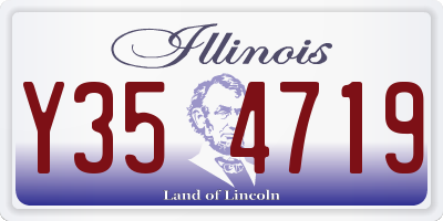 IL license plate Y354719