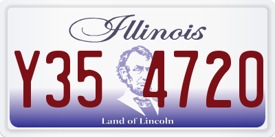 IL license plate Y354720