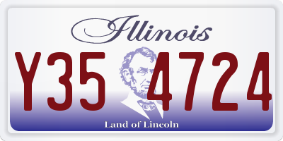 IL license plate Y354724